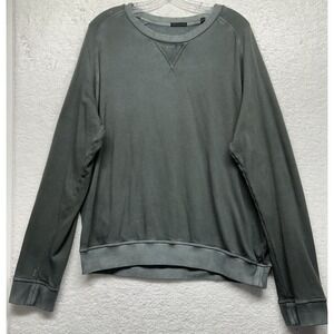 ATM Anthony Thomas Melillo Mens Size L Gray Long Sleeve Distressed Sweatshirt